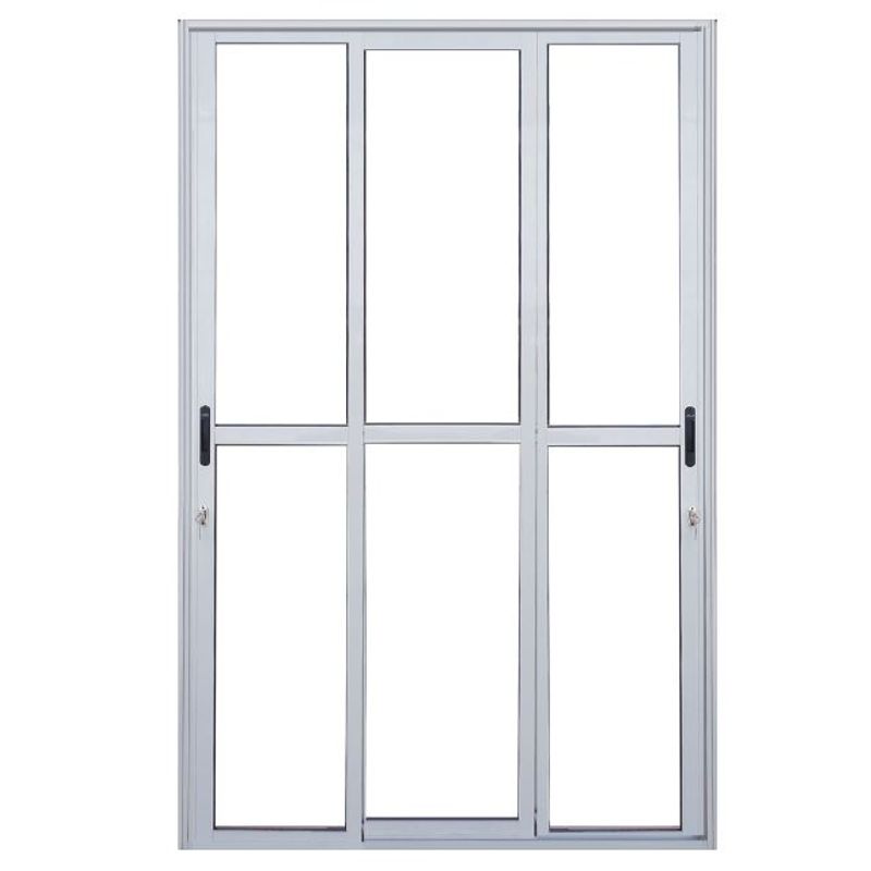 Porta-Correr-3-Folhas-com-Fechadura-Aluminio-Branco-Premium--210x150cm