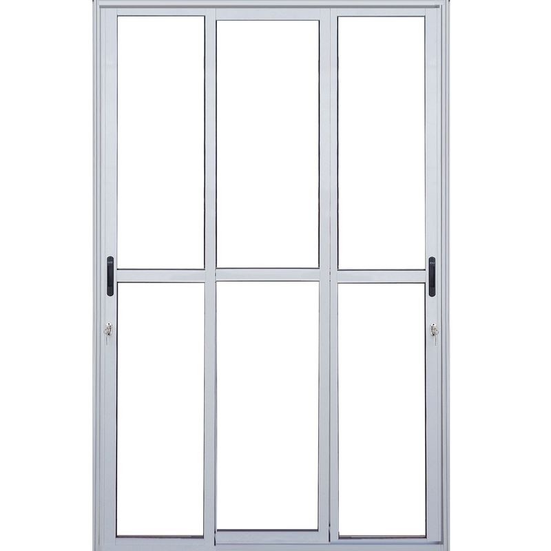 Porta-Correr-3-Folhas-com-Fechadura-Aluminio-Branco-Premium--210x150cm