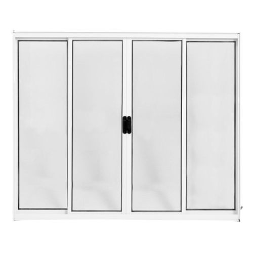 Janela de Correr 4 Folhas sem Grade Alumínio Branco 120x200cm