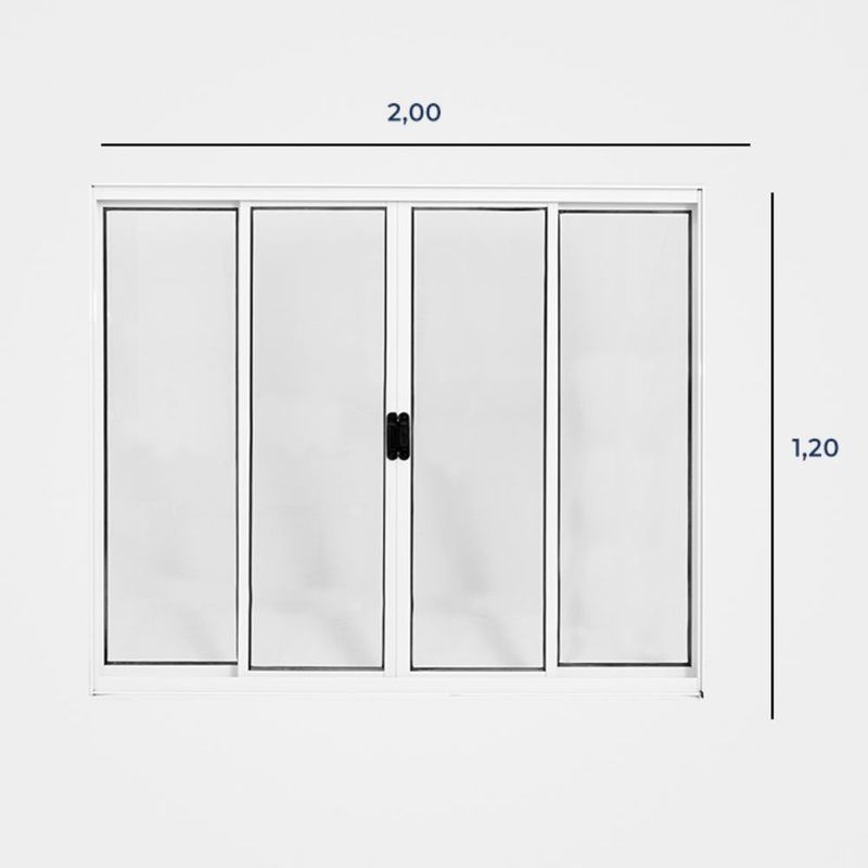 Janela-de-Correr-4-Folhas-sem-Grade-Aluminio-Branco-120x200cm