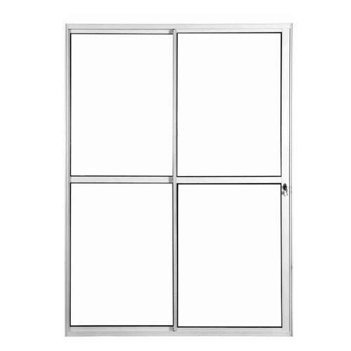 Porta de Correr 2 Folhas Alumínio Branco 210x120cm