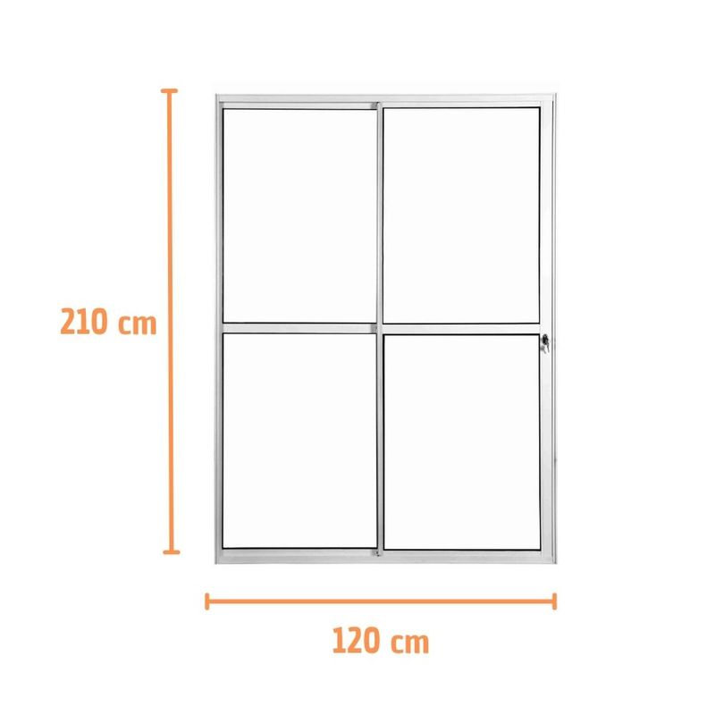 Porta-de-Correr-2-Folhas-Aluminio-Branco-210x120cm