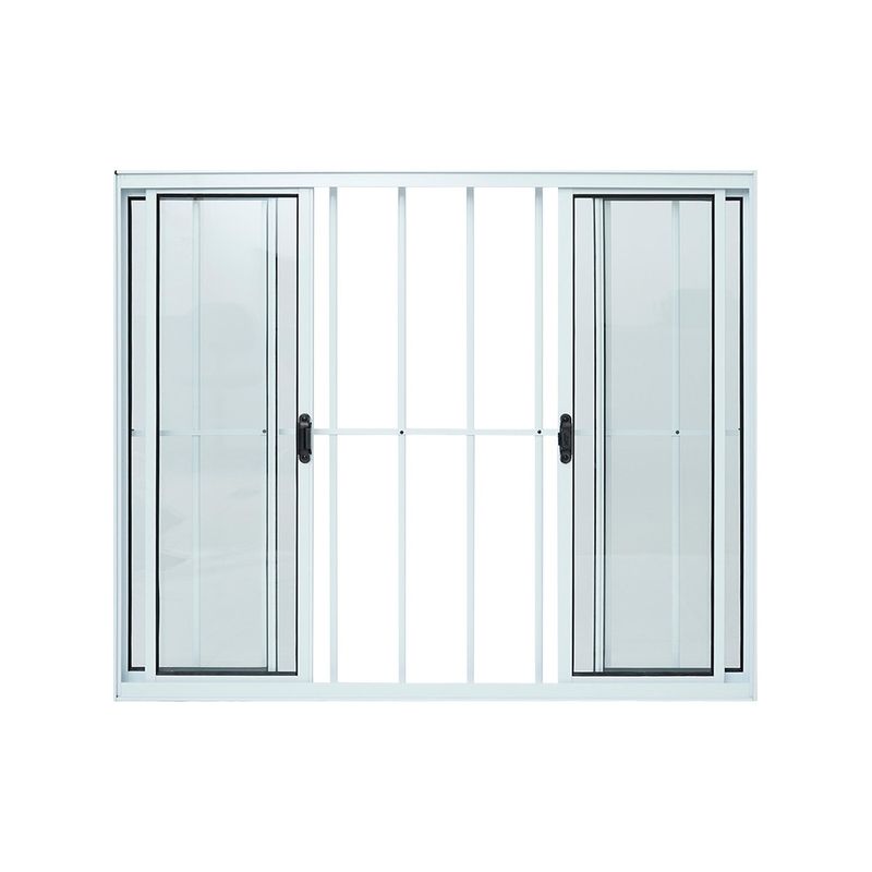 Janela-de-Correr-4-Folhas-com-Grade-Aluminio-Branco-100x150cm