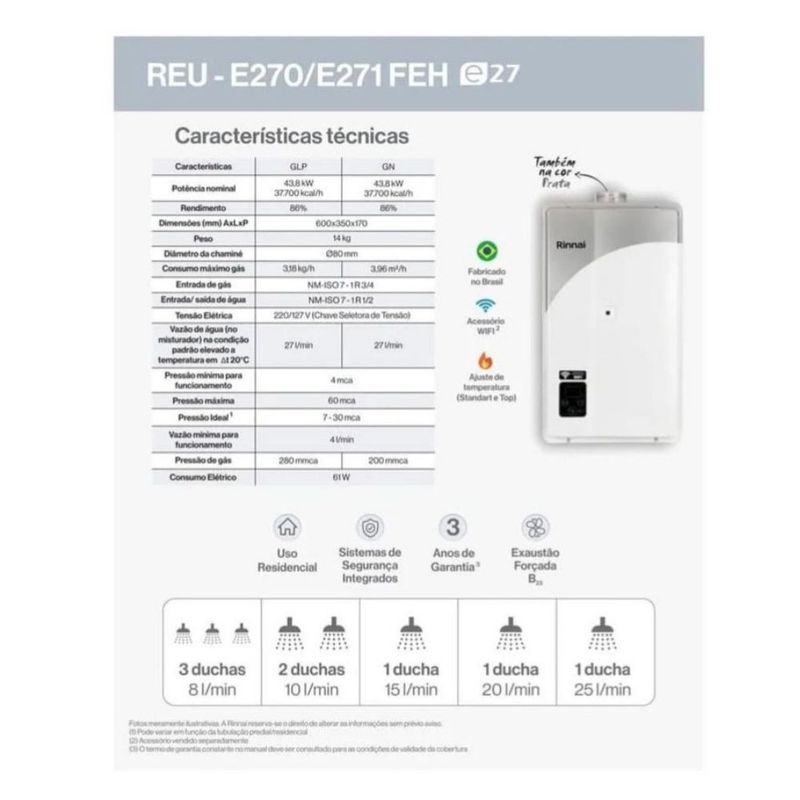 Aquecedor-de-Agua-a-Gas-GN-27L-E27-FEH-Digital-Bivolt-Rinnai