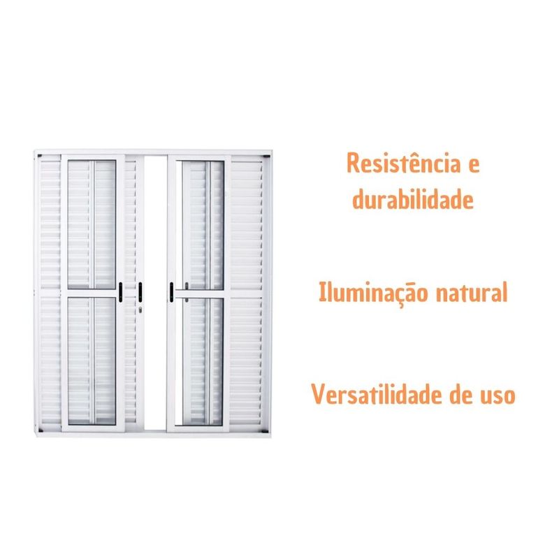 Porta-Balcao-Veneziana-6-Folhas-Vidro-Liso-Aluminio-Branco-210x200cm