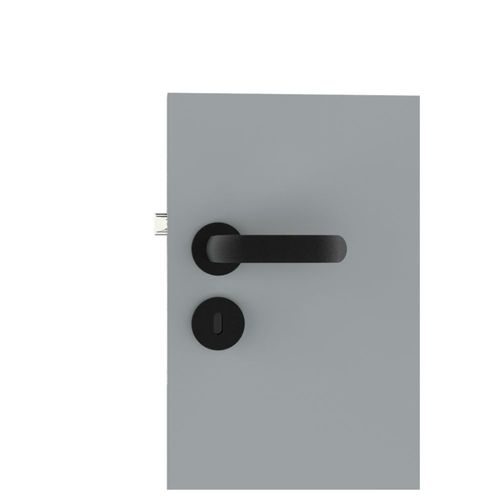 Fechadura Interna Roseta Redonda 40MM Icaro Reta Preto Fosco
