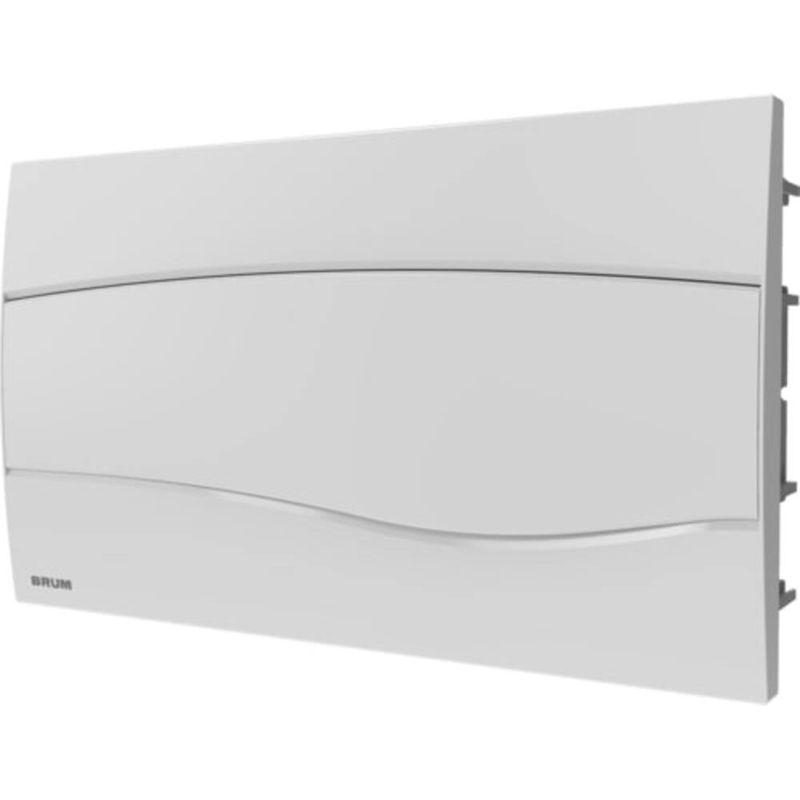 Quadro-PVC-Disjuntor-Embutir-sem-Barramento-para-18-Disjuntores-Branco
