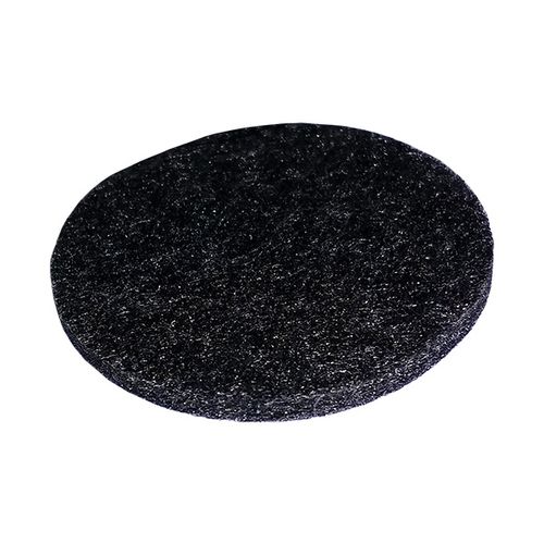 Feltro Autoadesivo Redondo 20mm Preto 16 Peças