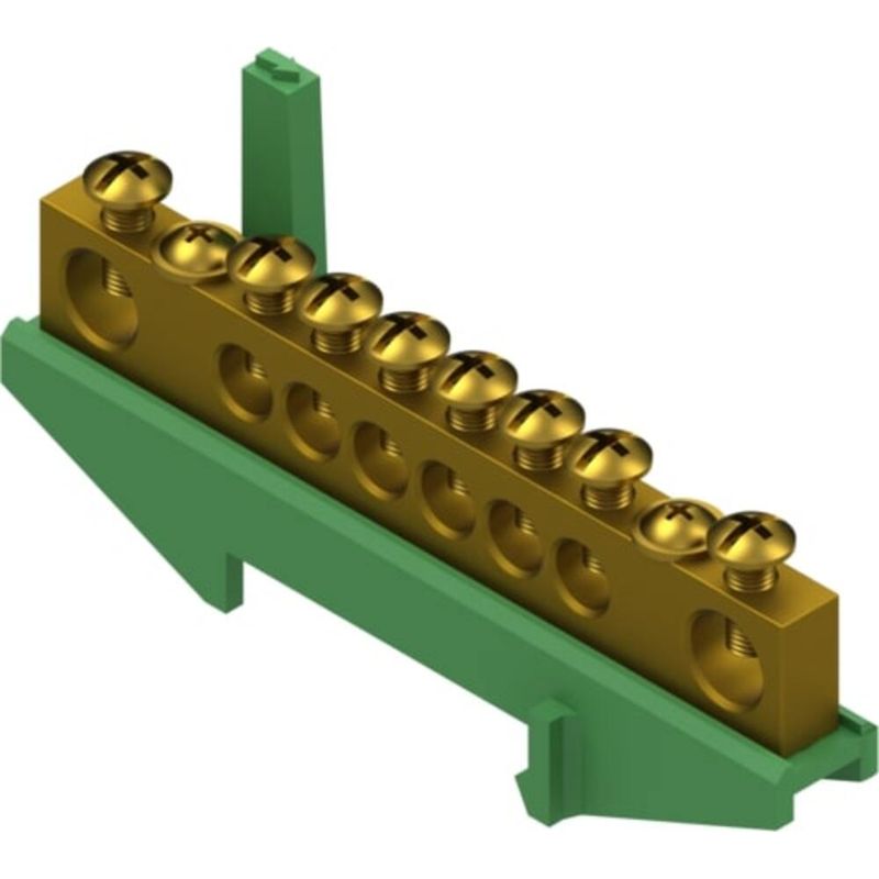 Barramento-Terra-com-8-Furos-para-Trilho-Din-Verde-Brum