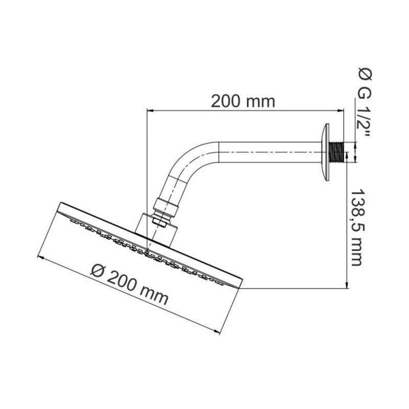 Chuveiro-Redondo-Cromado-Parede-20cm-RSH2000-Rinnai