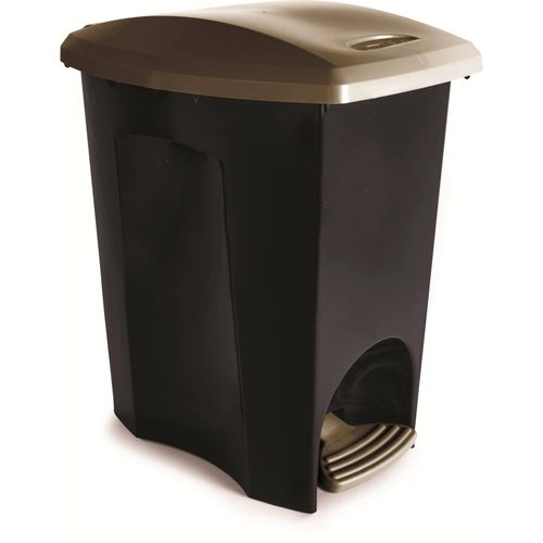 Lixeira Eco com Pedal 7L Preta com Tampa Plasútil