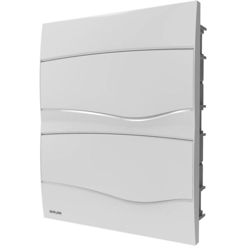 Quadro-PVC-Disjuntor-Embutir-sem-Barramento-para-24-Disjuntores-Branco