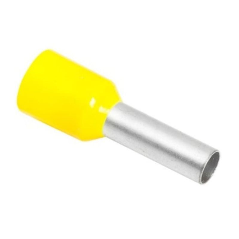Terminal-Isolado-Tubular-Simples-6mm²-Amarelo-Eletrokit-20-Pecas