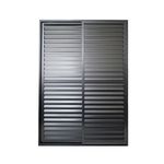 Porta-Balcao-Veneziana-3-Folhas-Vidro-Liso-Aluminio-Preto-210x150cm