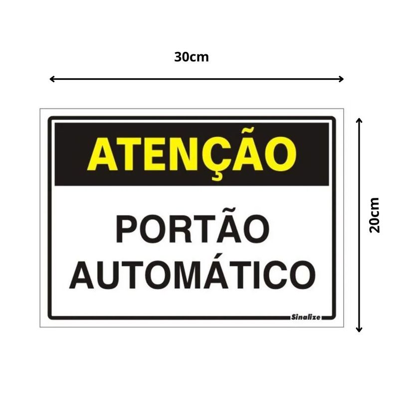 Placa-em-Poliestireno-20x30cm---Portao-Automatico