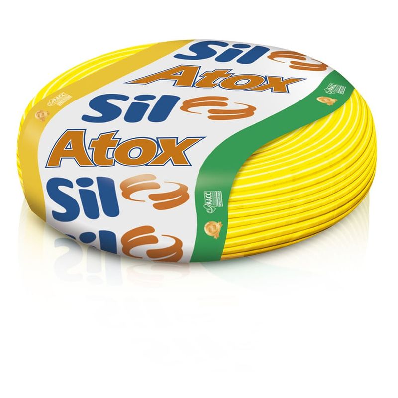 Cabo-Flexivel-Atox-15mm²-750V-Amarelo-Sil-100-Metros