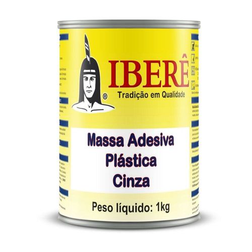Massa Adesiva Plástica Cinza 1Kg Ibere
