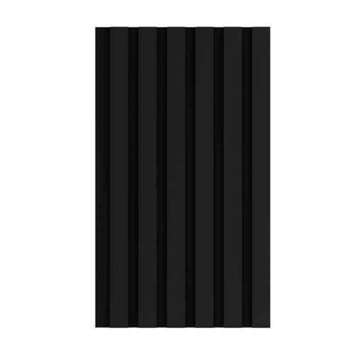 Painel Ripado MDF Resistênte à Umidade Preto cx c/ 6 Pçs 0,75m2