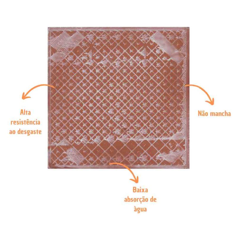 Piso Classic Navona Borda Reta Rústico Bege 53x53cm 2,53m2