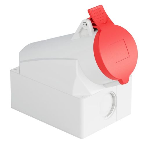 Tomada Industrial de Sobrepor 3 Pólos 32A 9H 380/440V TSW-32P3H9E53