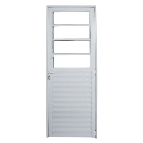 Porta Basculante Vidro Boreal Alumínio Branco Esquerdo 210x80cm
