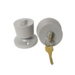 Fechadura-Tubular-Botao-Chave-90mm-Cinza