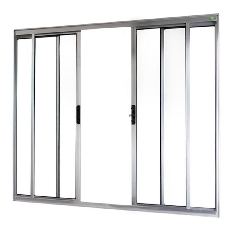 Janela-de-Correr-4-Folhas-sem-Grade-Aluminio-Brilhante-100x150cm