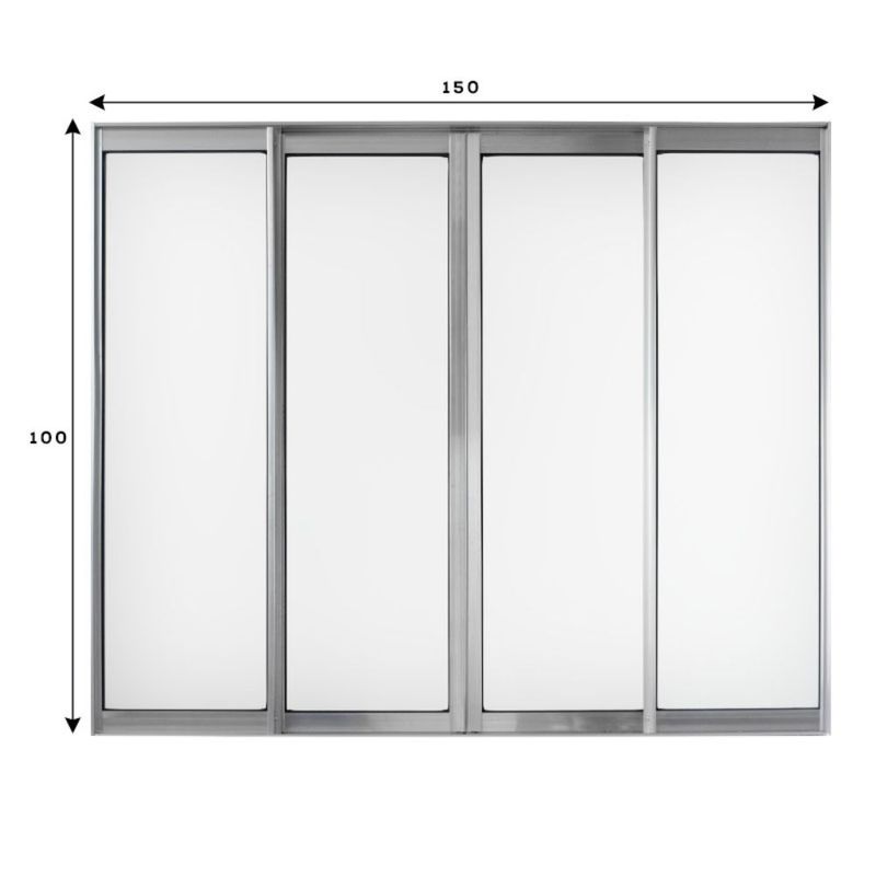 Janela-de-Correr-4-Folhas-sem-Grade-Aluminio-Brilhante-100x150cm