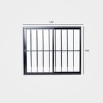 Janela-de-Correr-2-Folhas-com-Grade-Aluminio-Preto-100x120cm