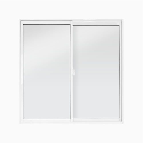 Janela de Correr 2 Folhas sem Grade Alumínio Branco 100x100cm