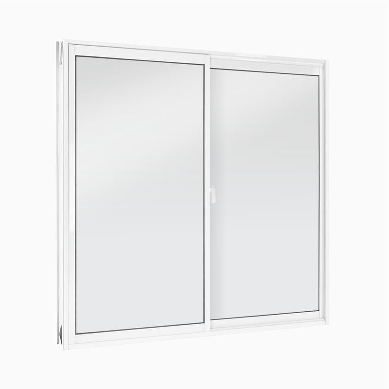 Janela-de-Correr-2-Folhas-sem-Grade-Aluminio-Branco-100x100cm