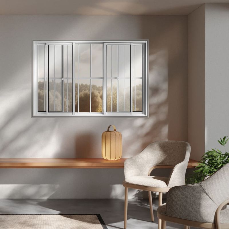 Janela-de-Correr-4-Folhas-com-Grade-Aluminio-Branco-100x150cm