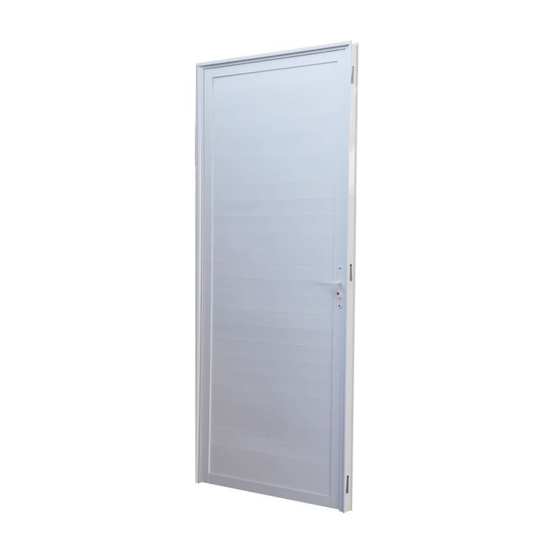Porta-Laminada-Fechada-Aluminio-Branco-Direito-210x90cm