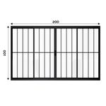 Janela-de-Correr-4-Folhas-com-Grade-Aluminio-Preto-100x200cm