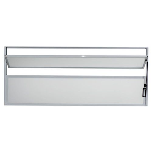 Janela Basculante Vidro Boreal Alumínio Branco 40x100cm