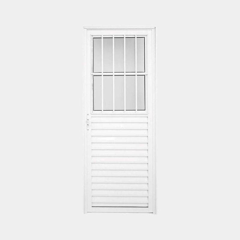 Porta-Postigo-Vidro-Liso-Aluminio-Branco-Direito-210x80cm