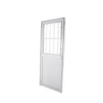 Porta-Postigo-Vidro-Liso-Aluminio-Branco-Direito-210x80cm
