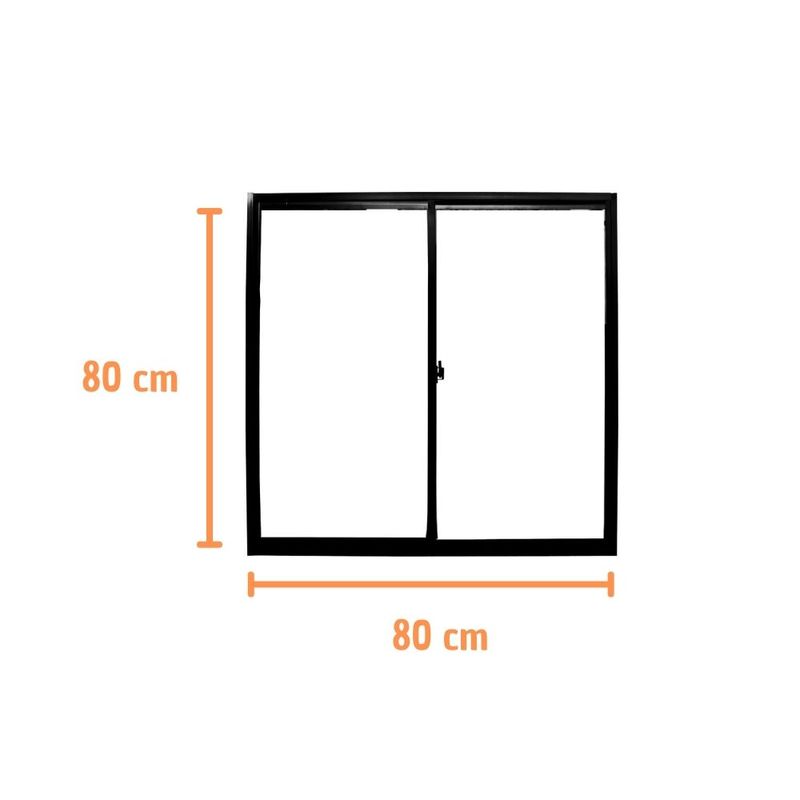 Janela-de-Correr-2-Folhas-sem-Grade-Aluminio-Preto-80x80cm