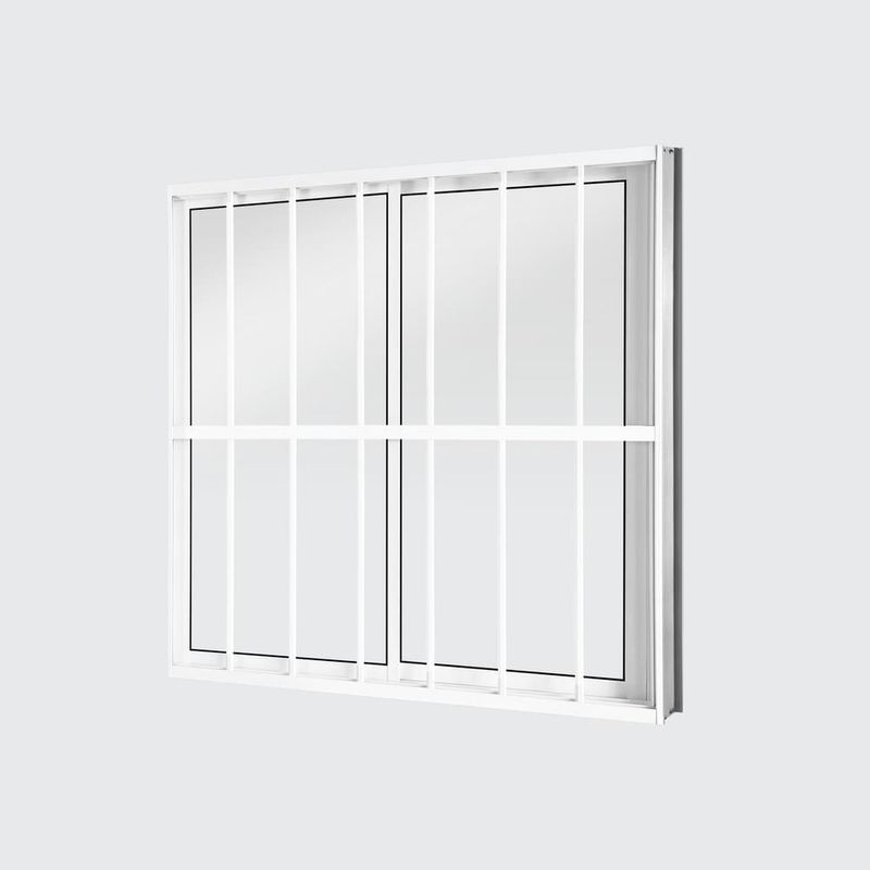 Janela-de-Correr-2-Folhas-com-Grade-Aluminio-Branco-80x80cm