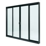 Janela-de-Correr-4-Folhas-sem-Grade-Aluminio-Preto-100x120cm