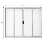 Janela-de-Correr-4-Folhas-sem-Grade-Aluminio-Branco-100x120cm