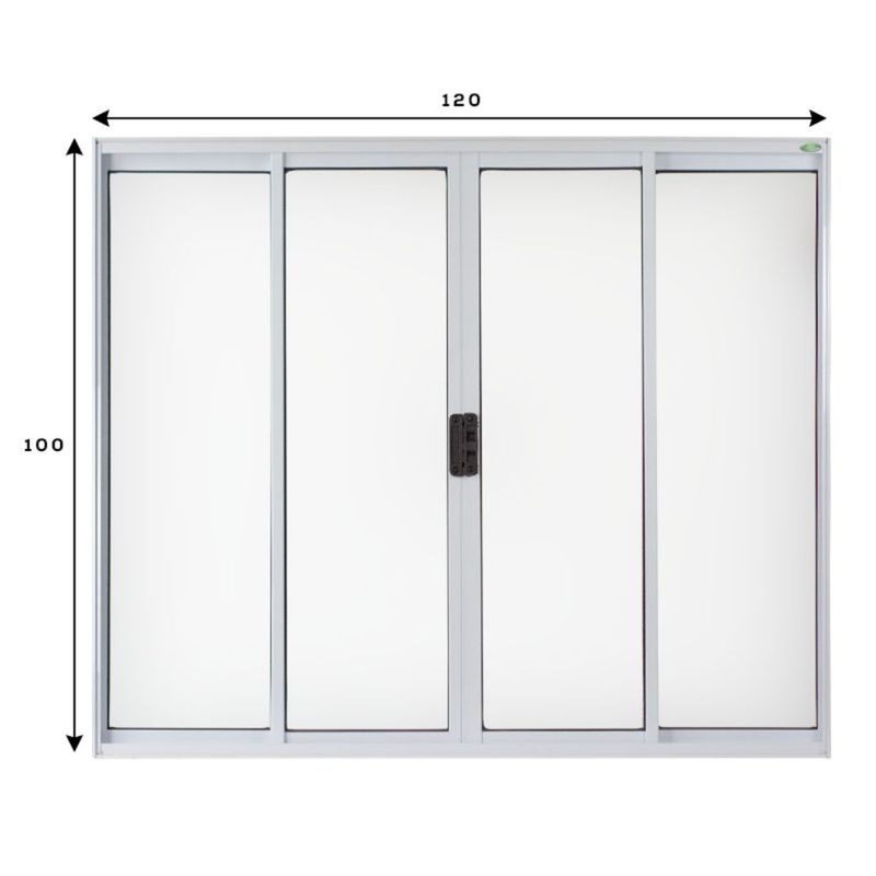 Janela-de-Correr-4-Folhas-sem-Grade-Aluminio-Branco-100x120cm