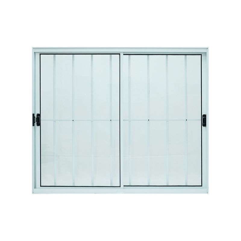 Janela-de-Correr-2-Folhas-com-Grade-Aluminio-Branco-100x120cm