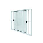 Janela-de-Correr-2-Folhas-com-Grade-Aluminio-Branco-100x120cm