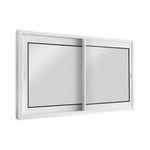 Janela-de-Correr-2-Folhas-sem-Grade-Aluminio-Branco-100x200cm