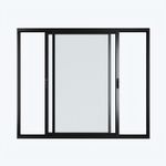 Janela-de-Correr-2-Folhas-sem-Grade-Aluminio-Preto-100x150cm