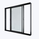 Janela-de-Correr-2-Folhas-sem-Grade-Aluminio-Preto-100x150cm