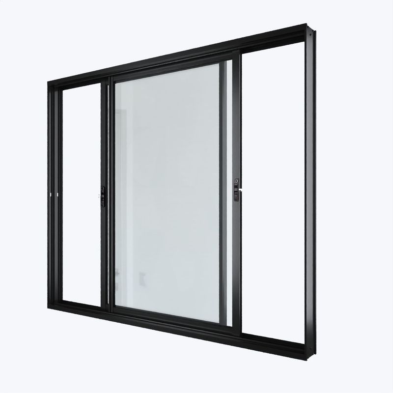 Janela-de-Correr-2-Folhas-sem-Grade-Aluminio-Preto-100x150cm
