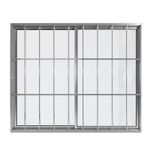 Janela-de-Correr-2-Folhas-com-Grade-Aluminio-Brilhante-100x150cm