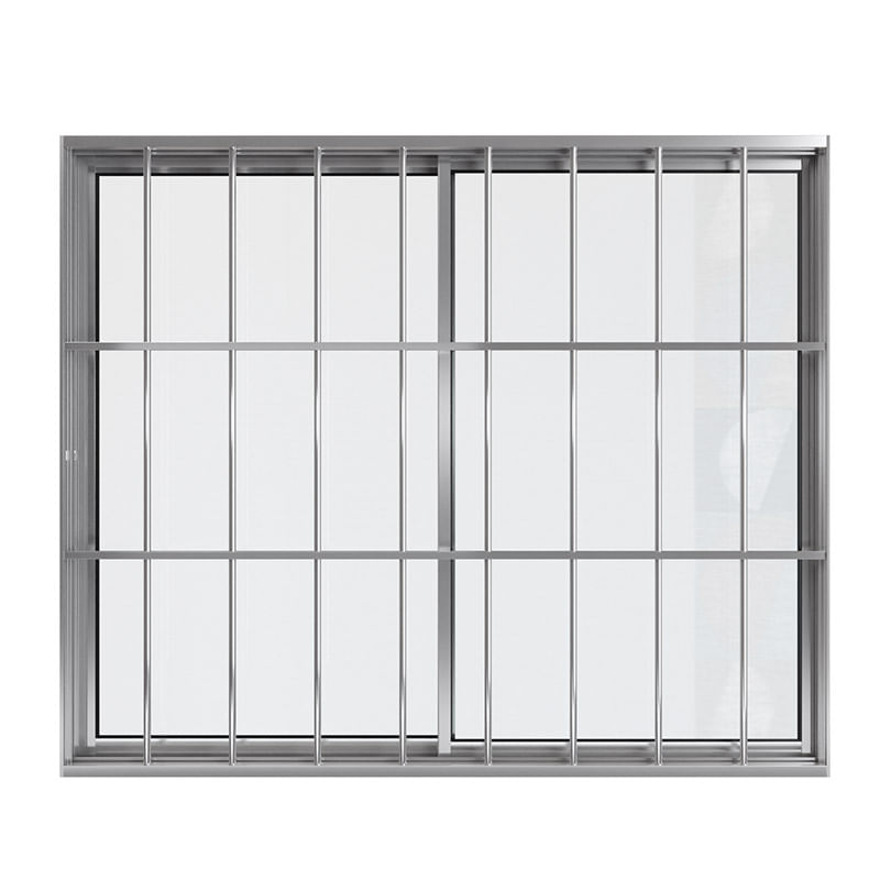Janela-de-Correr-2-Folhas-com-Grade-Aluminio-Brilhante-100x150cm